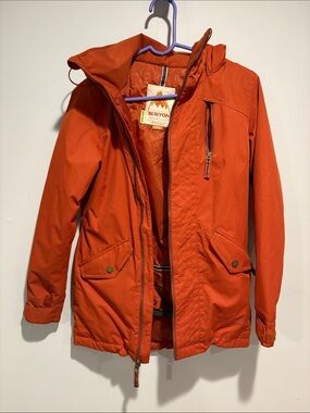 Burton Red-Orange Hooded Ski and Snow Jacket